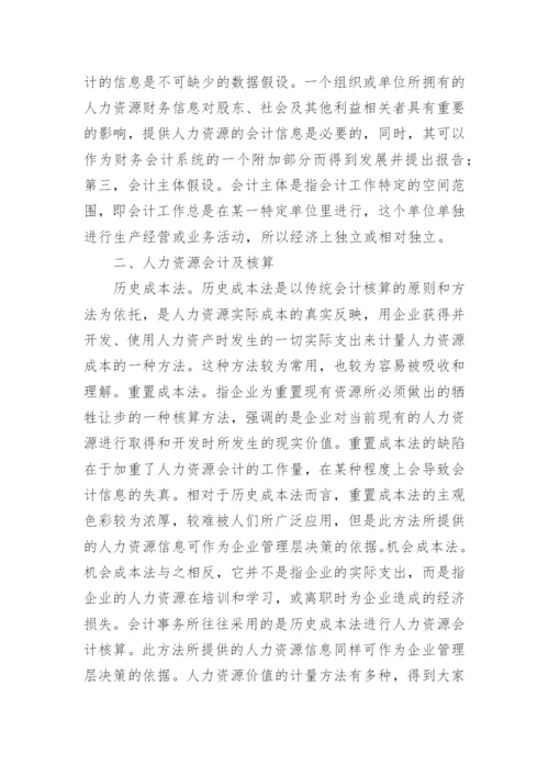 人力资源会计综述论文.docx