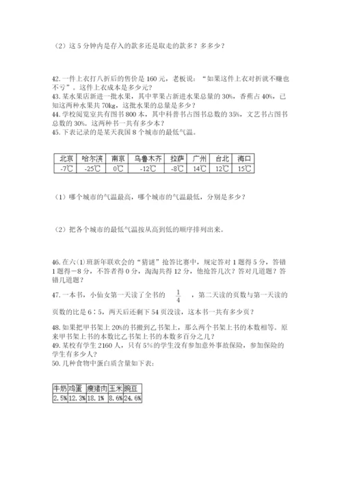 六年级小升初数学解决问题50道及1套完整答案.docx