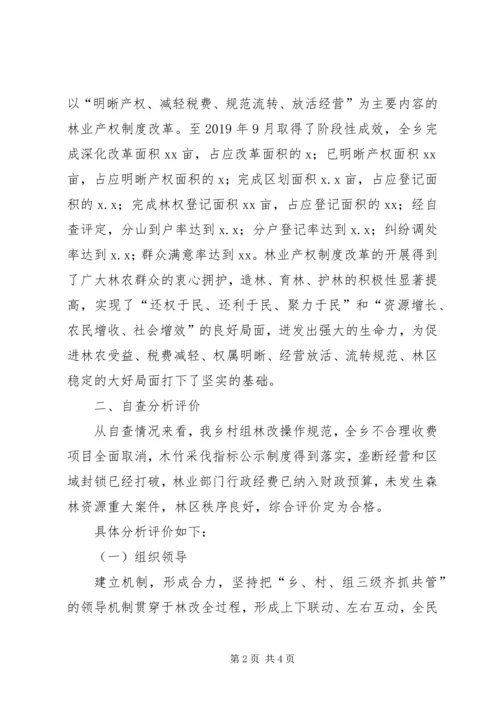 乡镇集体林权制度改革自查报告.docx