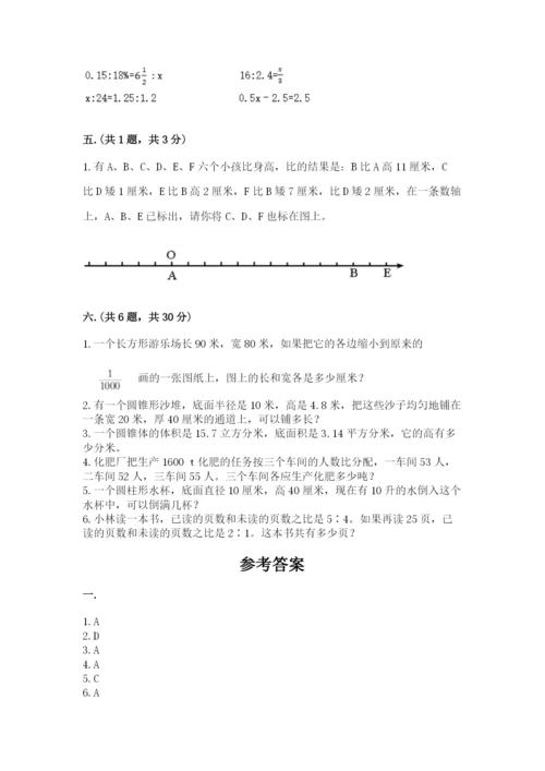 小学毕业班数学检测题及参考答案【名师推荐】.docx