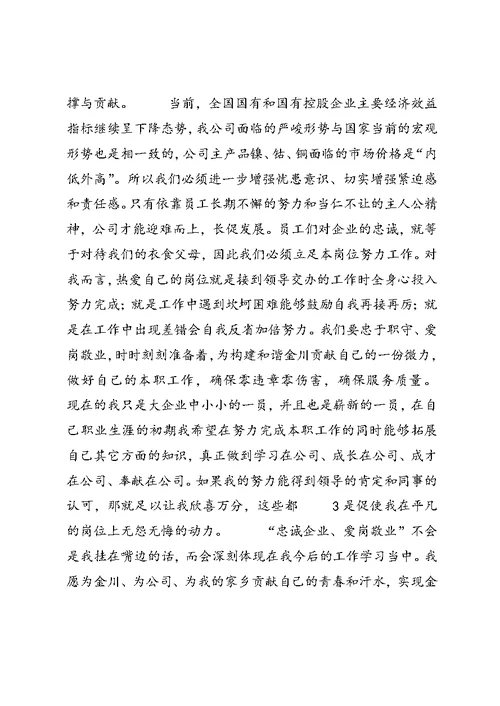 爱岗敬业忠诚创新心得体会 (5)