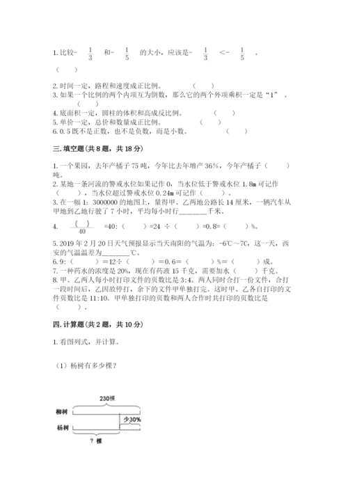新会市六年级下册数学期末测试卷带答案.docx