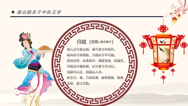 传统节日民俗中秋节介绍PPT模板月饼团圆