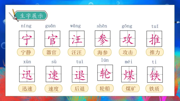 【核心素养】部编版语文三年级下册-23. 海底世界 第1课时（课件）