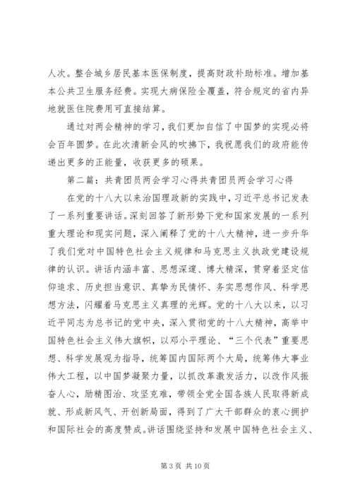 学习两会心得20XX年共青团员[小编整理].docx