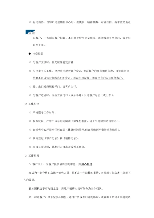 房地产摩登com专项项目销售部销售标准手册.docx