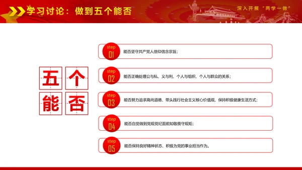 党政稳重大气两学一做动态PPT