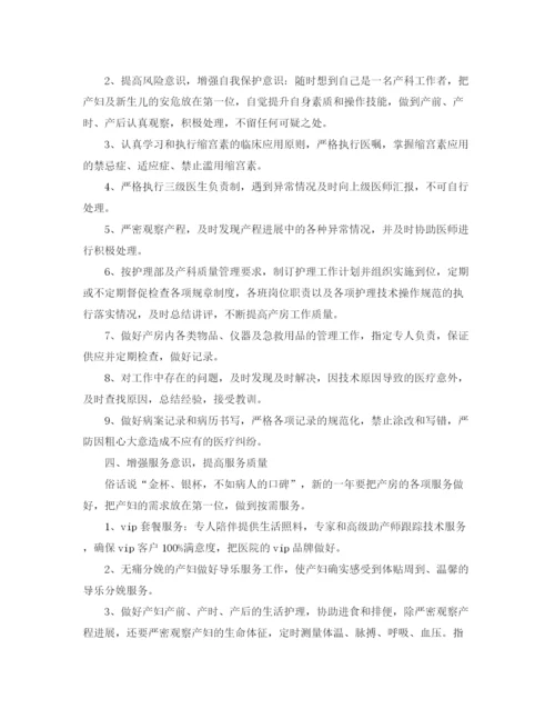 精编之妇产科医师工作计划范文2.docx