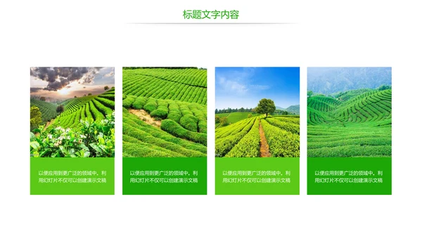 唯美绿色茶园文化茶艺品茶论道动态PPT模板
