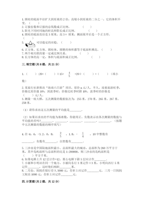 小升初数学期末测试卷（夺冠系列）.docx