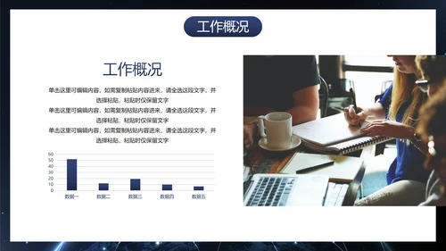 商务科技风工作总结汇报PPT模板