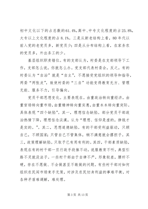 当前农村基层党组织的现状及对策.docx