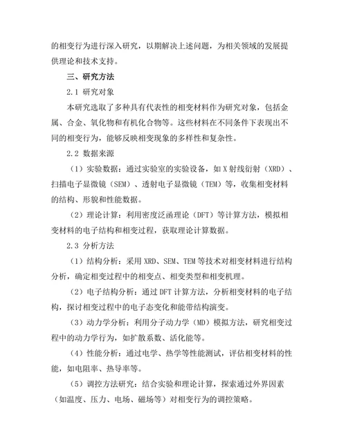 固体物理中的相变行为及其应用