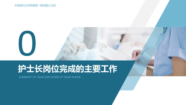 护士长年终工作总结述职报告汇报PPT模板
