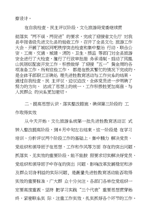 在先进性教育整改提高阶段动员会上的讲话