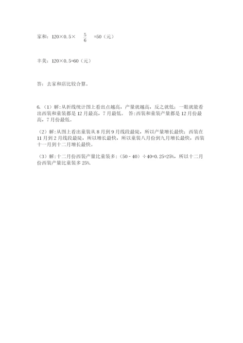 人教版小升初数学模拟试卷含答案（研优卷）.docx