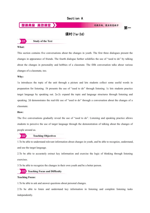 Unit 4 I used to be afraid of the dark.Section A【2