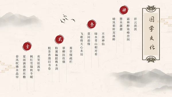 黑色水墨城墙古风中国国学文化主题教育PPT模板