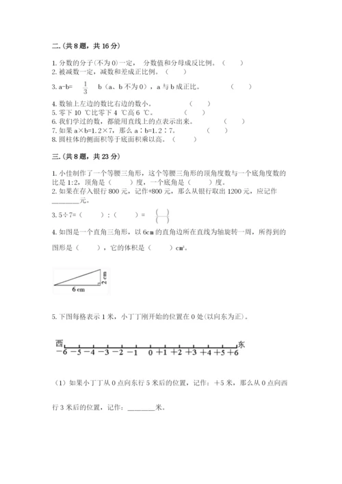 苏教版数学六年级下册试题期末模拟检测卷及参考答案【研优卷】.docx