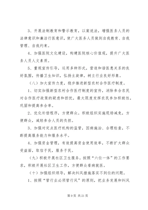 蔡家镇卫生院软环境建设整改方案.docx