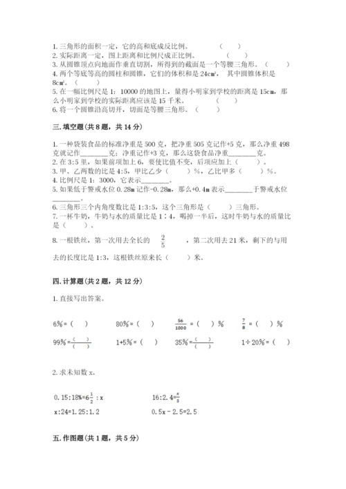 共和县六年级下册数学期末测试卷（夺分金卷）.docx