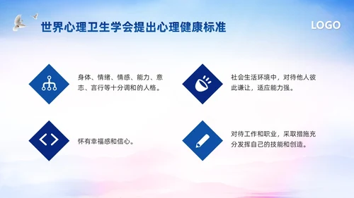 蓝色简约部队心理健康教育PPT模板宣传PPT动态PPT