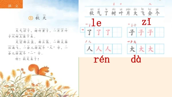 统编版语文一上第四单元复习课件