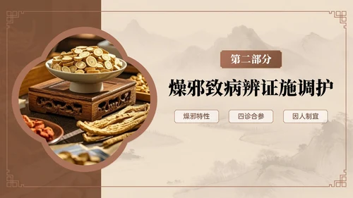 棕色系中国风中医课堂PPT模板