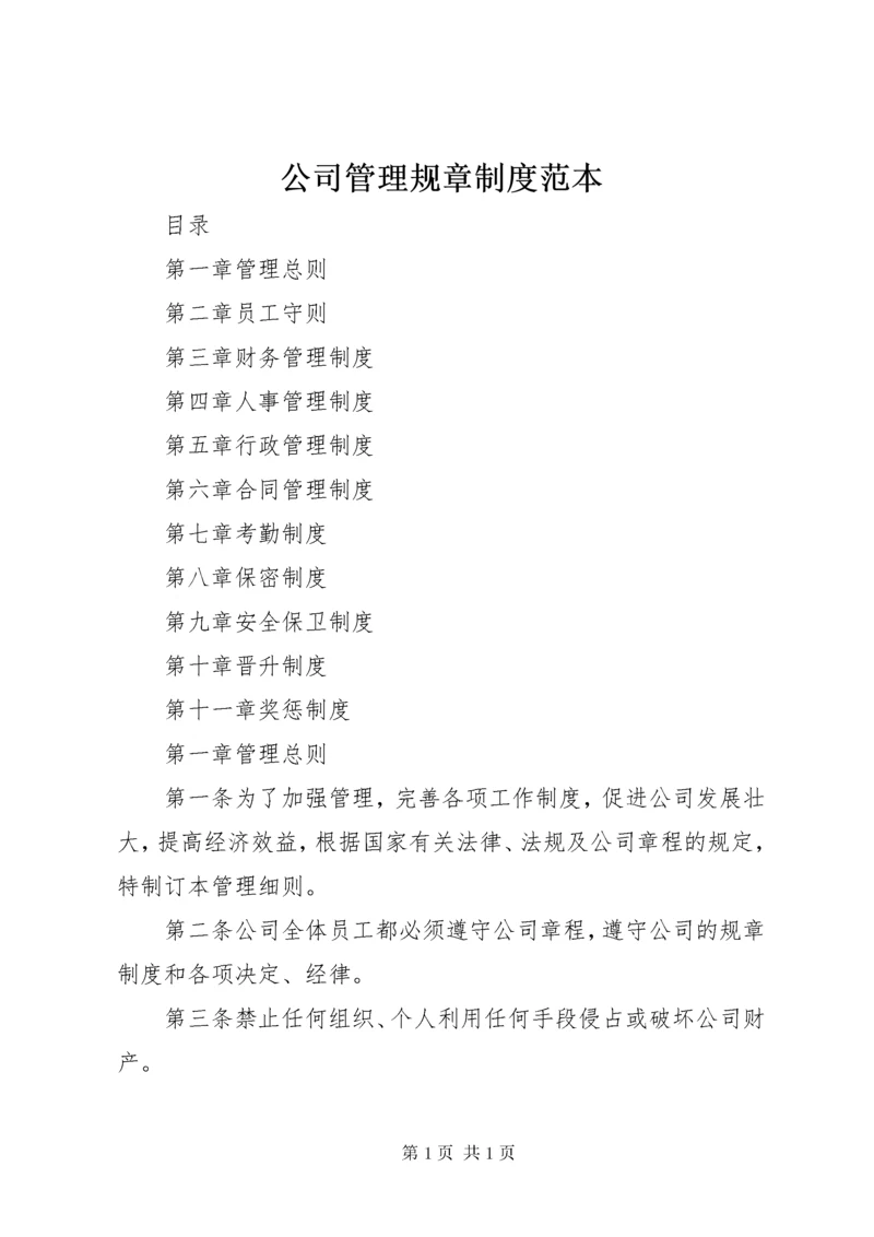 公司管理规章制度范本.docx