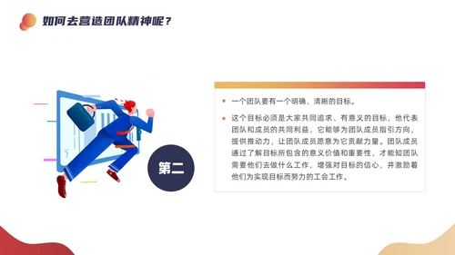 红色超人几何元素团队精神会议管理PPT团队管理