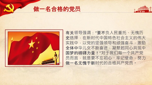 党委党支部微党课做合格党员应知应会PPT