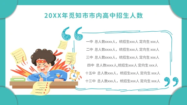 绿色简约文艺小清新苦在当下赢在未来初三年级开学家长会PPT