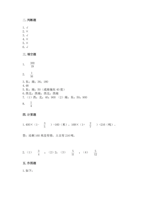 人教版六年级上册数学 期中测试卷附答案【巩固】.docx