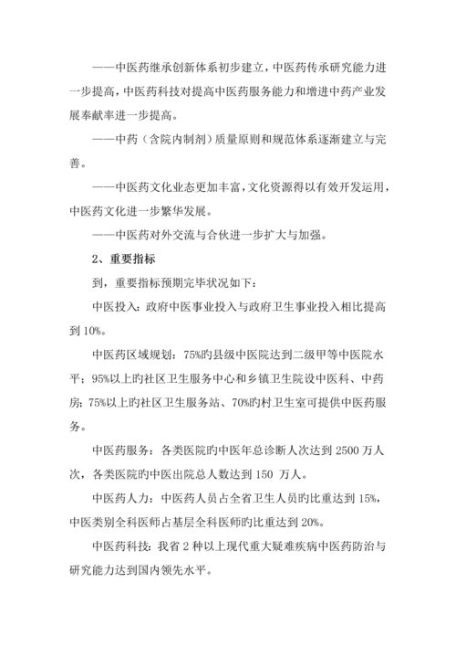 河南省十二五中医事业发展重点规划.docx