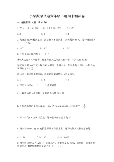 小学数学试卷六年级下册期末测试卷精品（能力提升）.docx