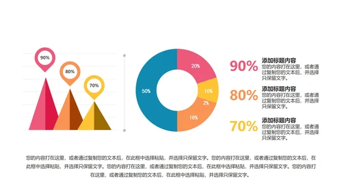 一键改色通用饼状关系图PPT模板