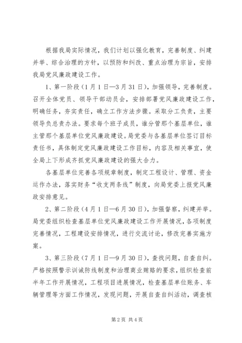 水利局XX年党风廉政建设工作思路.docx