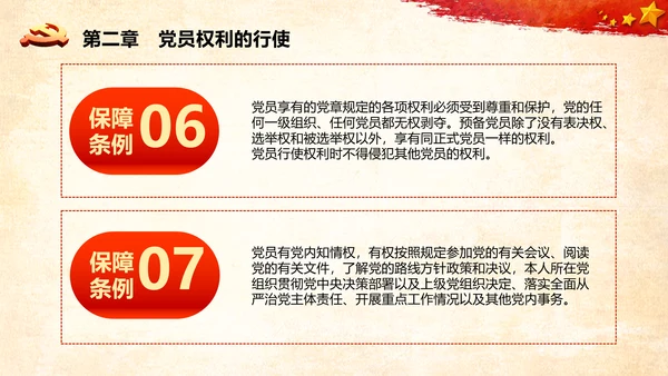学习中国共产党党员权利保障条例解读PPT党员的13项权利