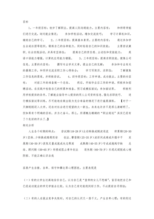 大学生职业生涯规划书实用范文