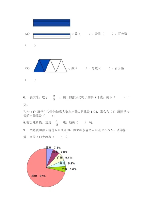 2022人教版六年级上册数学期末测试卷加解析答案.docx