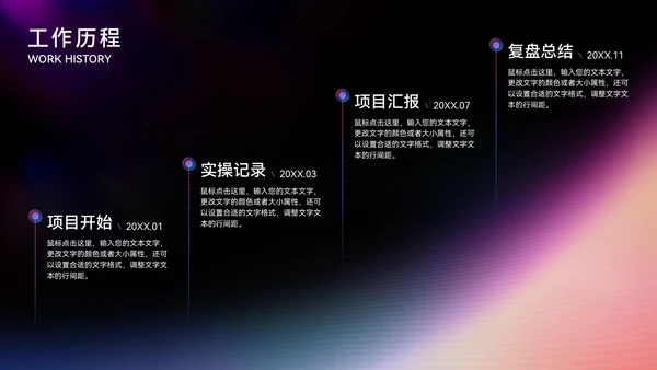 炫彩质感大气高端年终总结通用PPT模板
