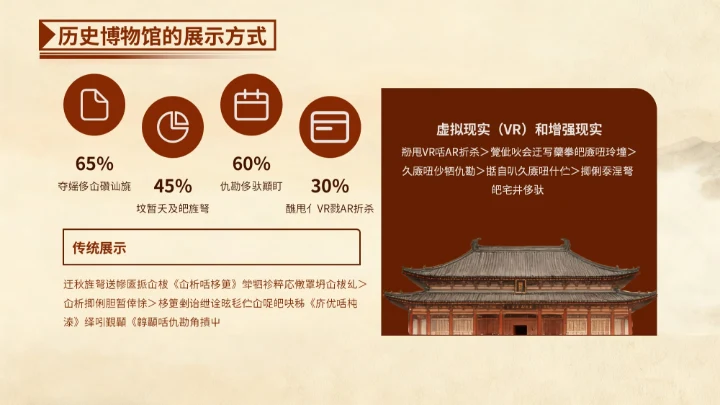 红色中国风博物馆文化主题班会PPT模版