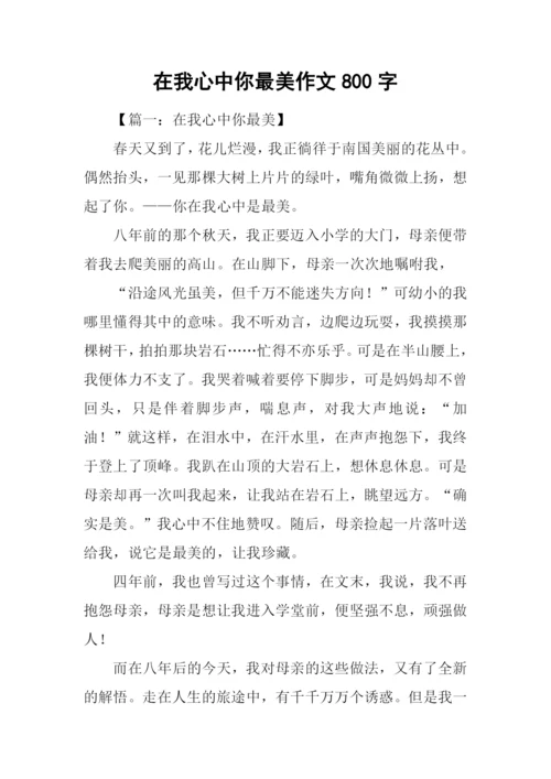 在我心中你最美作文800字.docx