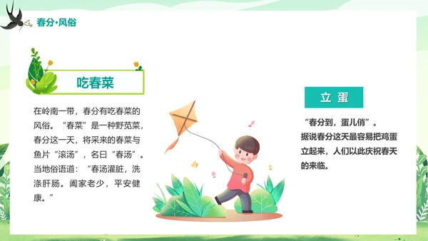二十四节气春分春天来了通用PPT模板