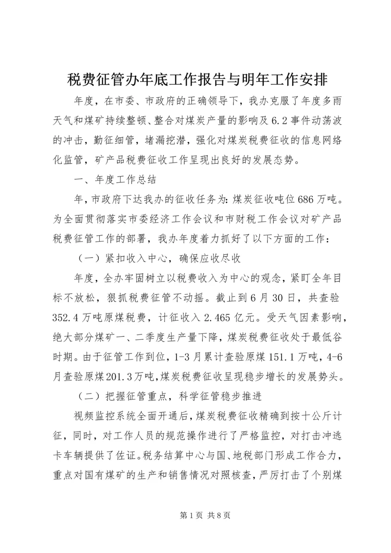 税费征管办年底工作报告与明年工作安排.docx