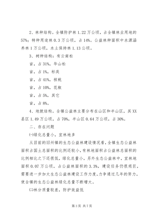 乡镇生态公益林建设现状的调研报告_1.docx