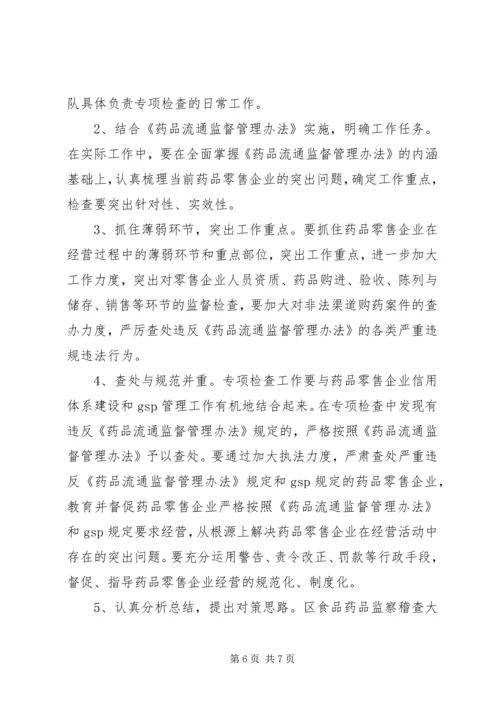 药品零售企业专项检查工作实施方案.docx