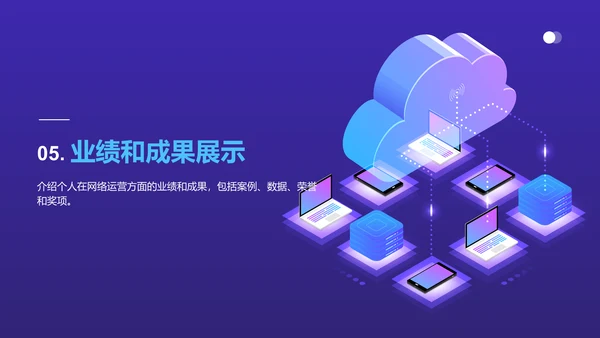 紫色创意网络运营经理岗位竞聘PPT模板