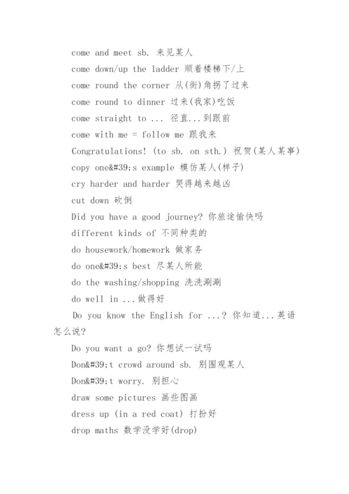 小学英语常用英语短语.docx