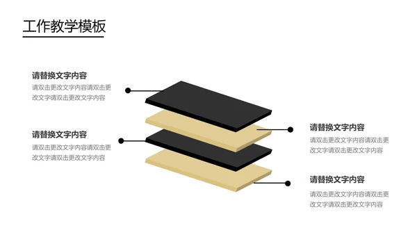 黑色简约风工作教学PPT模板